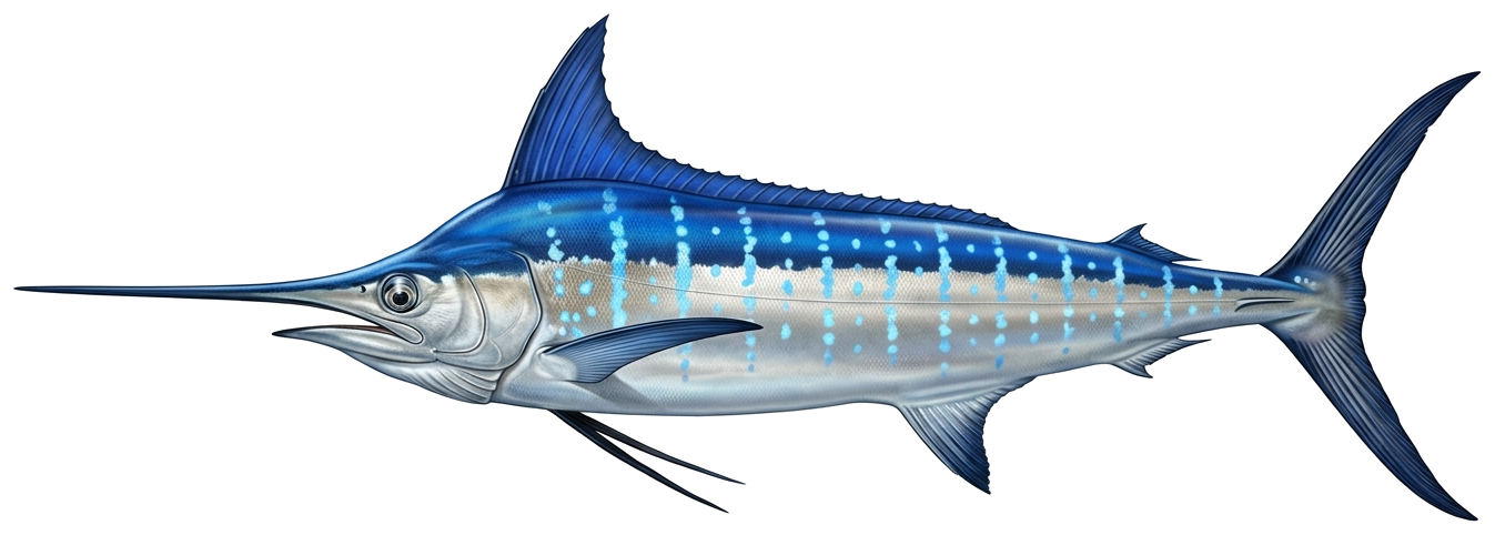 Blue marlin illustration