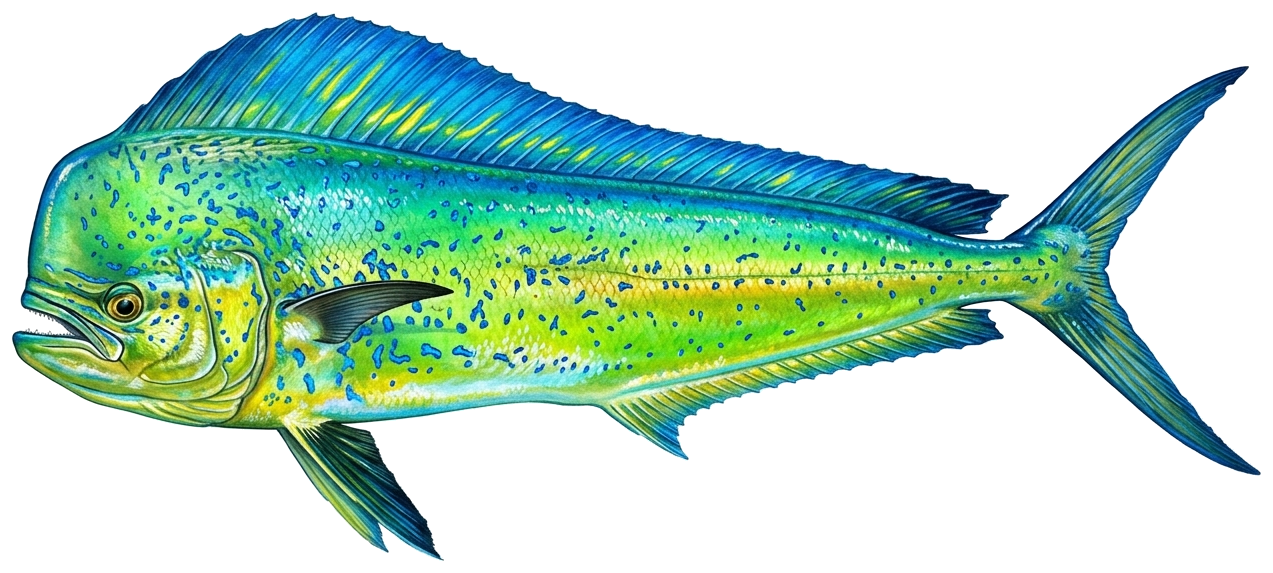Mahi-mahi illustration